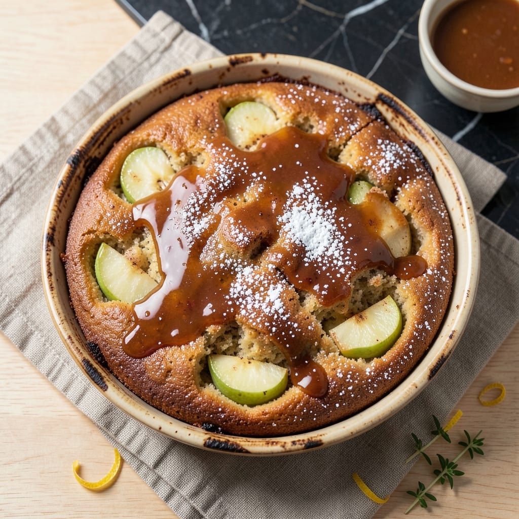 Apple Sticky Pudding Cake Recipe: Caramelized Top Hugging Warm Apple Layers